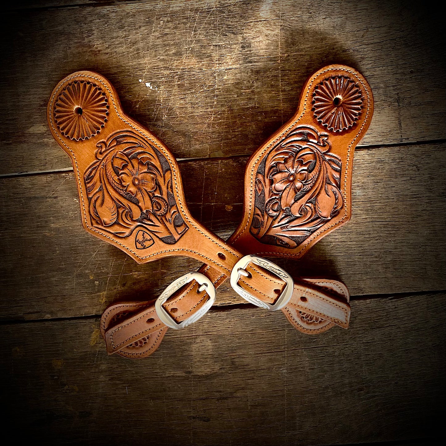 Handmade Leather Spur Straps - Durable Equestrian Riding Gear