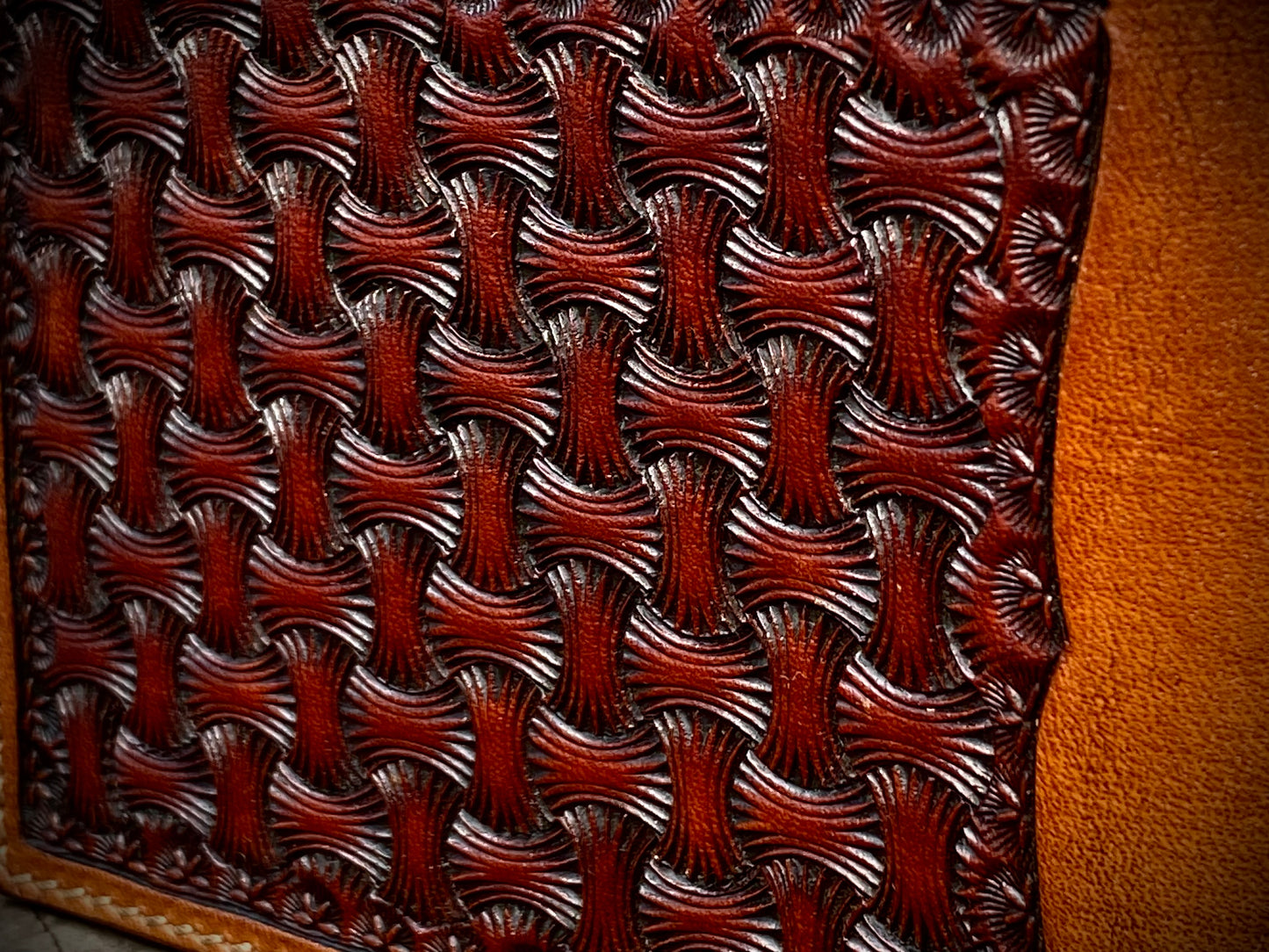 SEO Title: Handmade Leather Wallet with Skull & Flowers Design | 1901 Handmade Leather