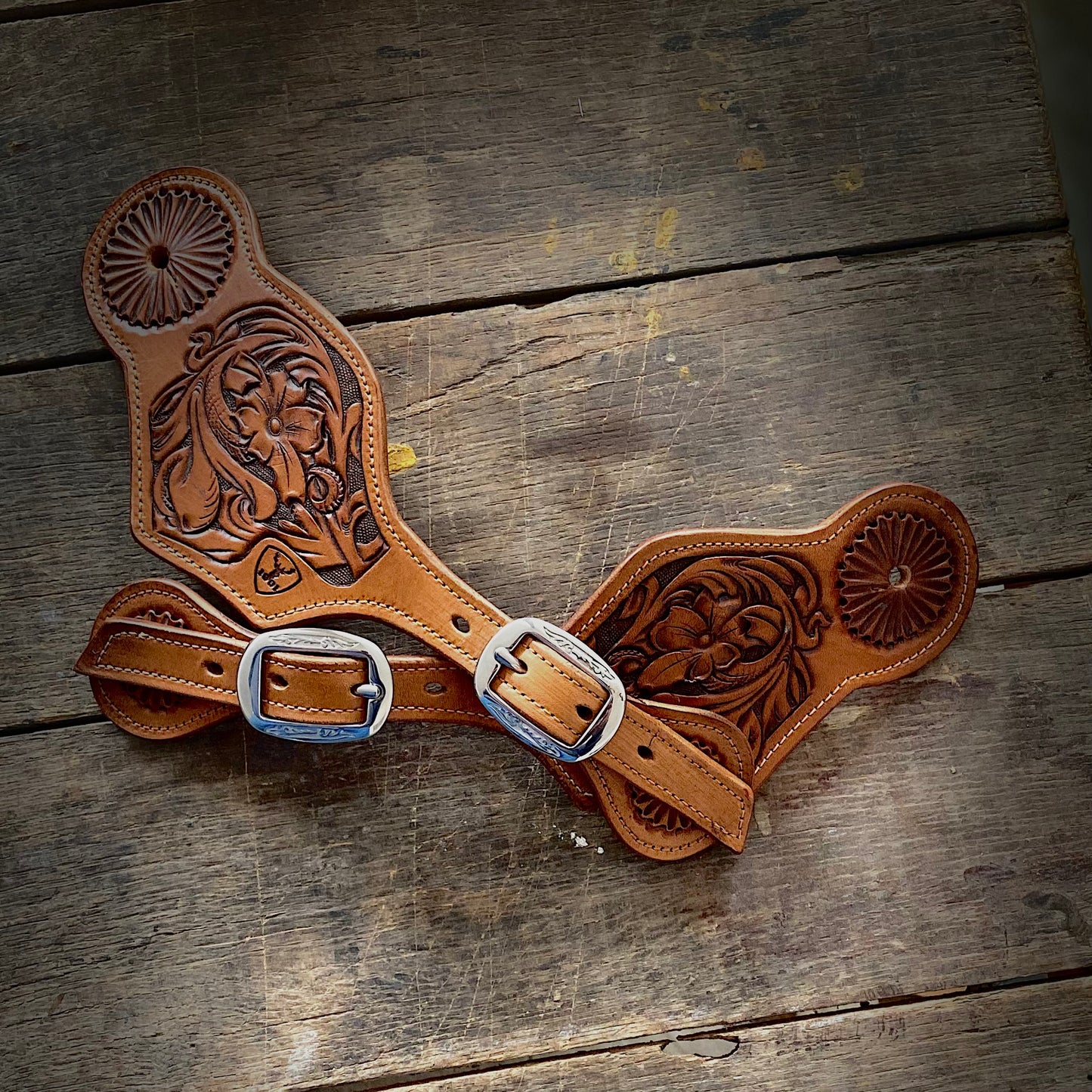 Handmade Leather Spur Straps - Durable Equestrian Riding Gear