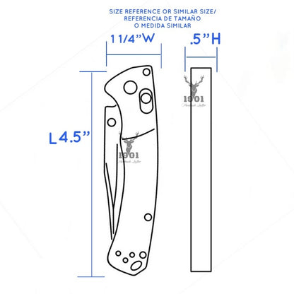 Handmade Leather Knife Sheath - Pancake Style with Long Horn Skull